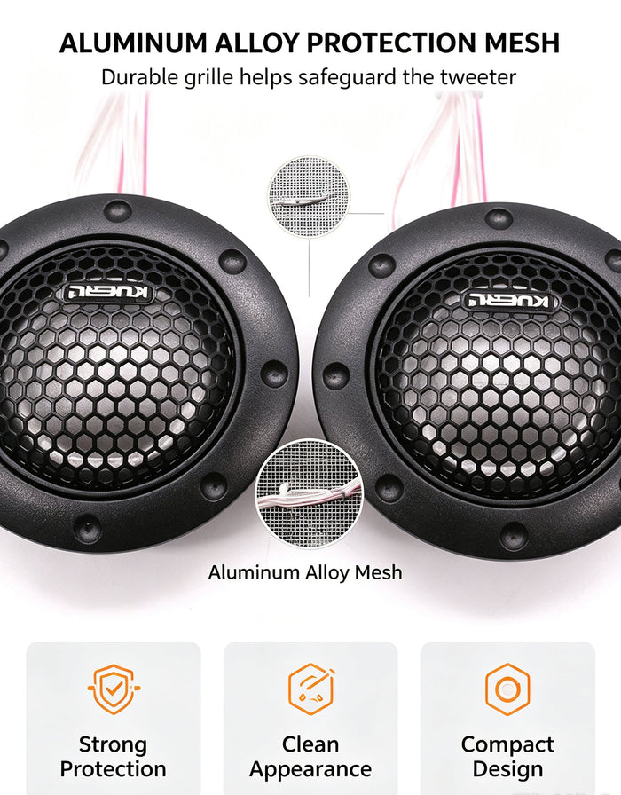 1.5 Inch Car Tweeter Speaker Dome Audio High Pitch Loudspeaker  Car Audio Modification Accessory