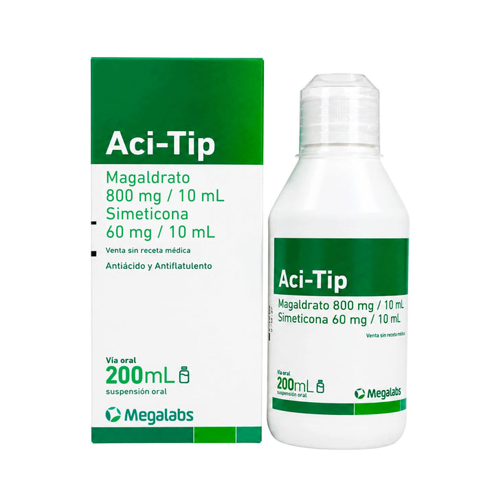 Aci Tip Magaldrato 800Mg/10Ml Y Simeticona 60Mg/10Ml Suspensión X 200Ml
