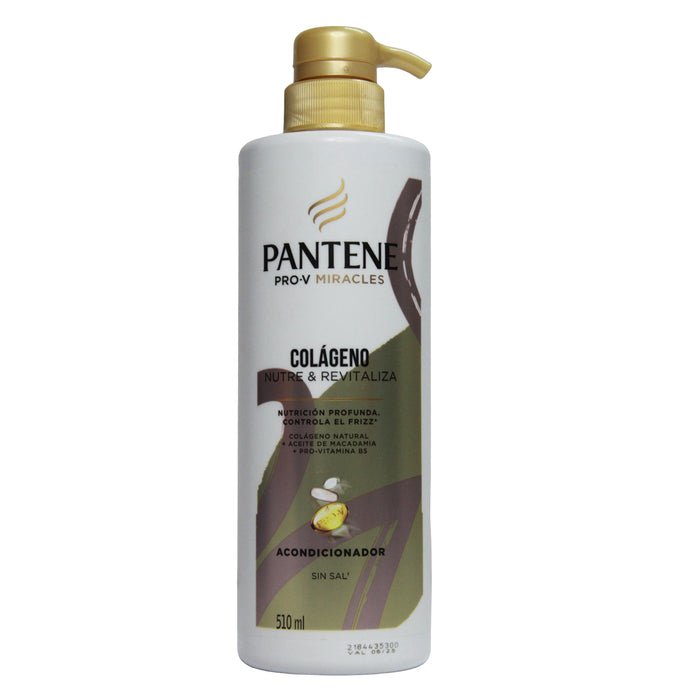Botella de acondicionador Pantene Pro-V Miracles Colágeno, 510ml.