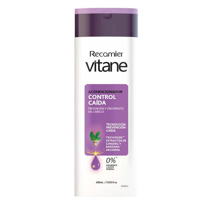 Botella de acondicionador Recamier Vitane Acción Anticaída.