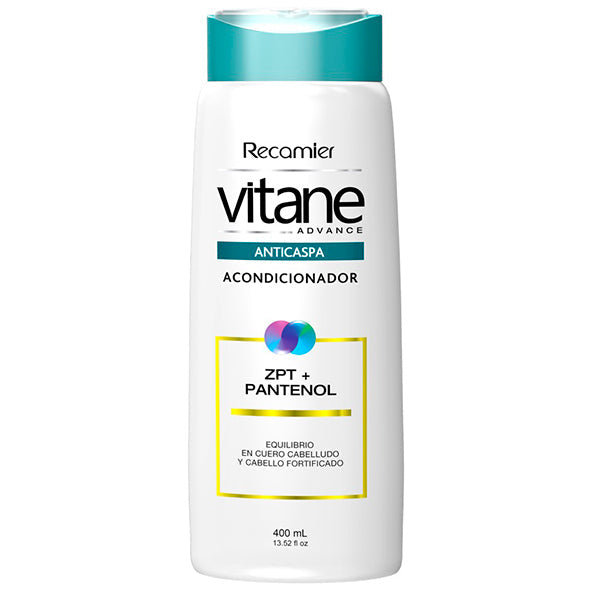 Botella de acondicionador Recamier Vitane Anticaspa.