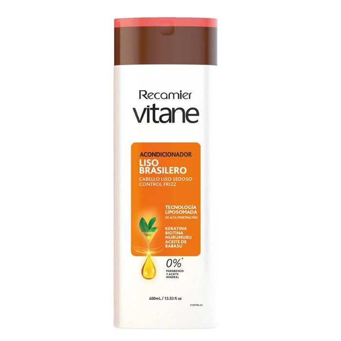 Botella de acondicionador Recamier Vitane Liso Brasilero.