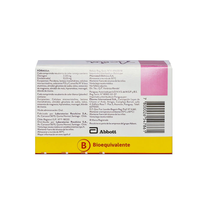 Acotol Dienogest 2Mg Etinilestradiol 0.03Mg X Caja