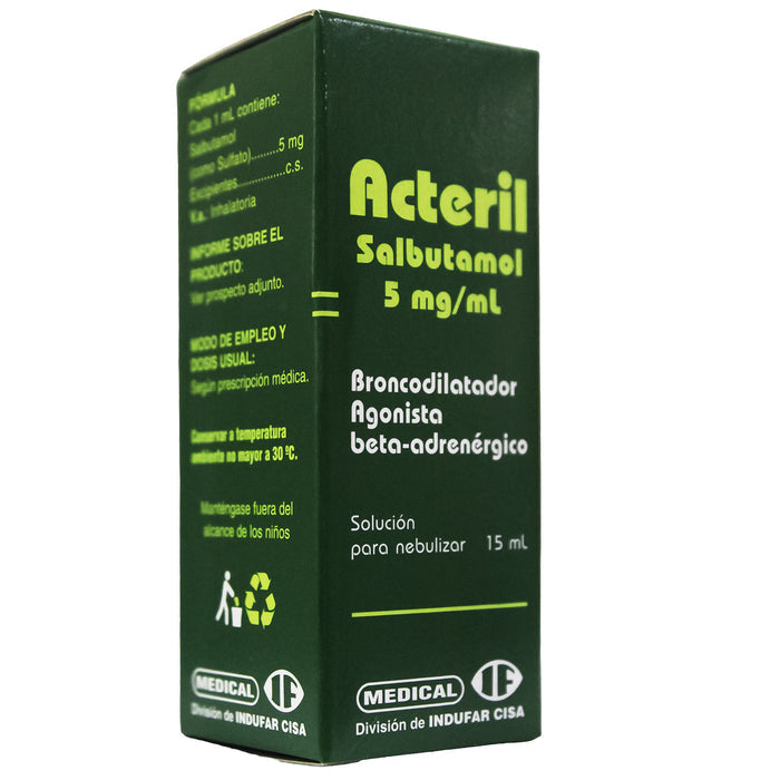 Acteril Salbutamol Gotas Solucion Para Nebulizar X 15Ml