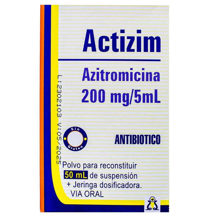 Actizim 200Mg/5Ml Azitromicina Suspensión X 50Ml