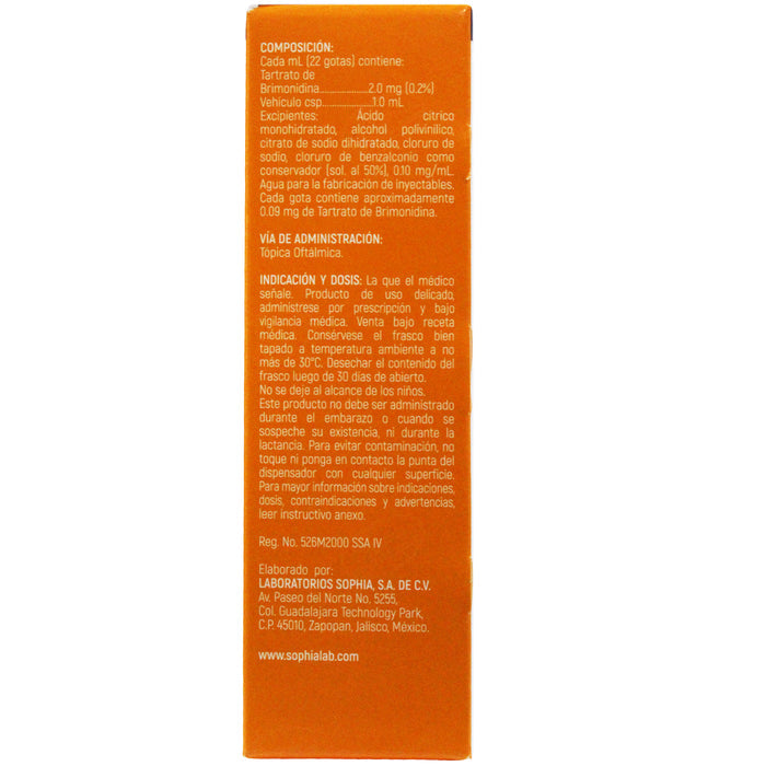 Agglad Ofteno 0.2% Colirio X 5Ml Brimonidina