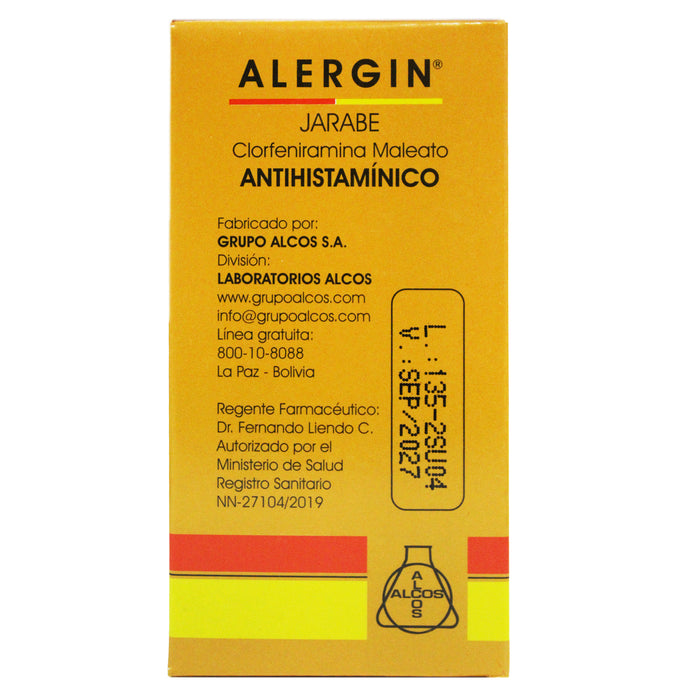 Alergin Jbe X 60Ml Clorfeniramina