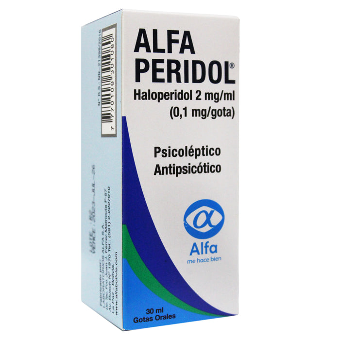 Alfa Peridol 2Mg Ml Gotas X 30Ml Haloperidol