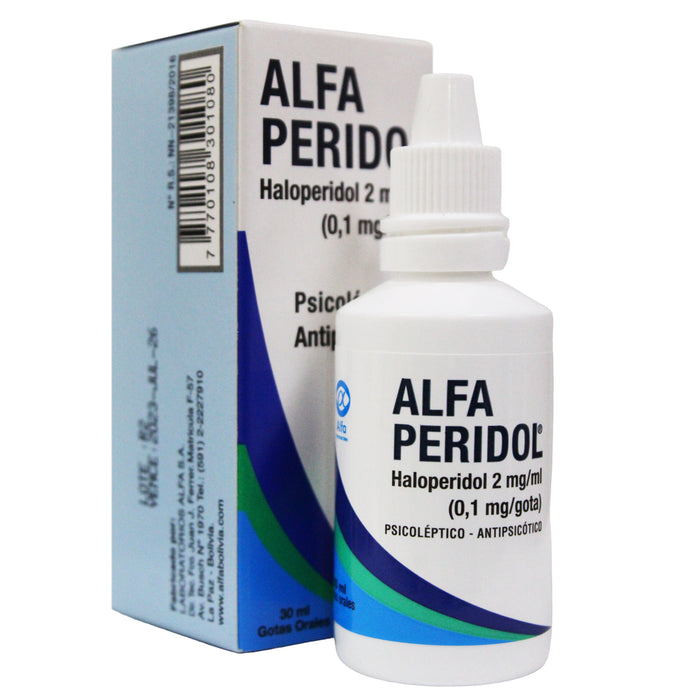 Alfa Peridol 2Mg Ml Gotas X 30Ml Haloperidol