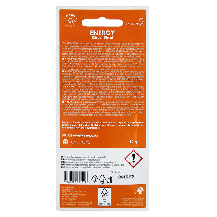 Ambientador Para Auto Cesare Energy X Unidad