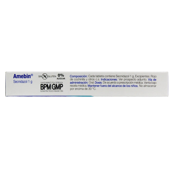 Amebin Secnidazol 1G X Caja