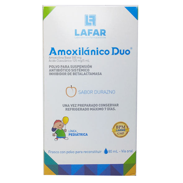 Amoxilanico Duo 500 125Mg Susp X80ml Amoxic Clavul