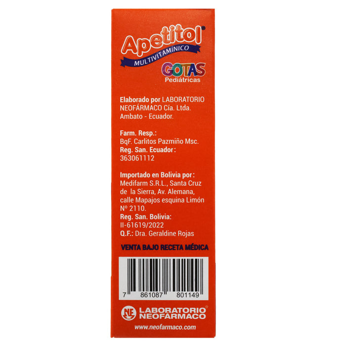 Apetitol Pediatrico Gotas X 20Ml