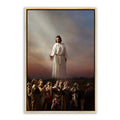 Jesus Christ on Mount of Olives. 'Ascension' is a realistic Christian painting on canvas with gold frame by Reflections of Christ.
