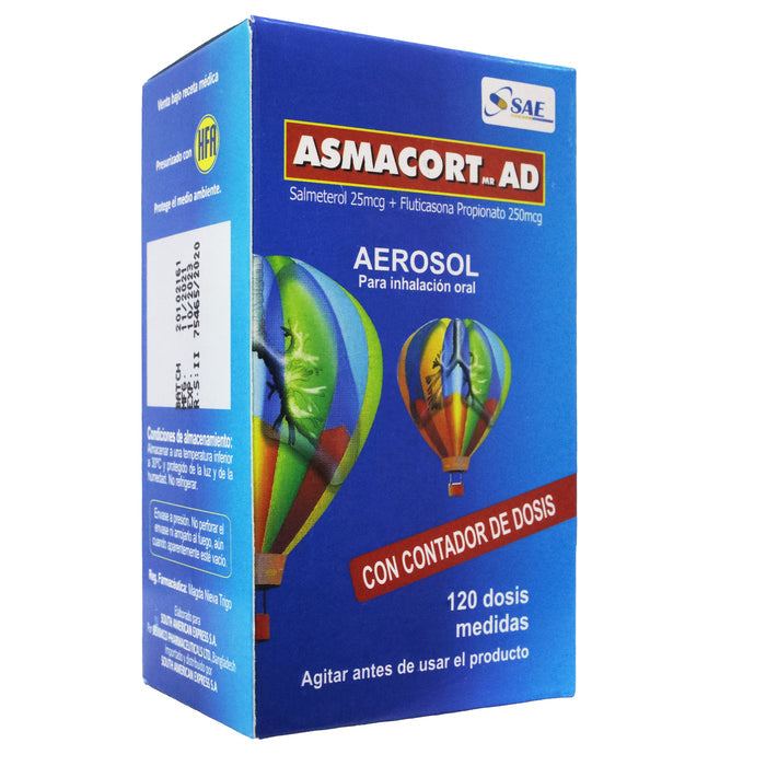 Asmacort Ad 25 250 Aer Oral X 120 Dosis Salm Fluti