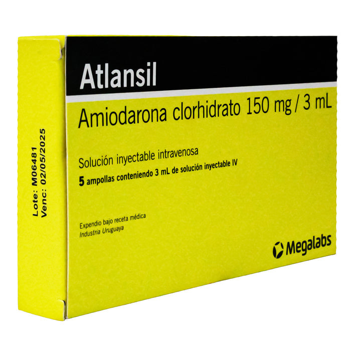 Atlansil 150Mg Amiodarona Iv 3Ml X Ampolla