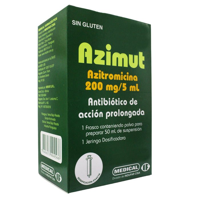 Azimut 200Mg 5Ml Susp X 50Ml Azitromicina