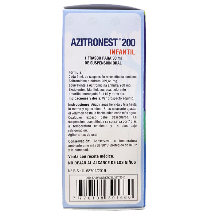 Azitronest Inf 200Mg 5Ml Susp X 30Ml Azitromicina