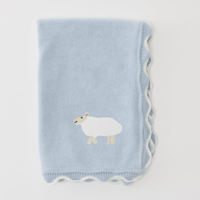 Lamb on Light Blue / No Embroidery