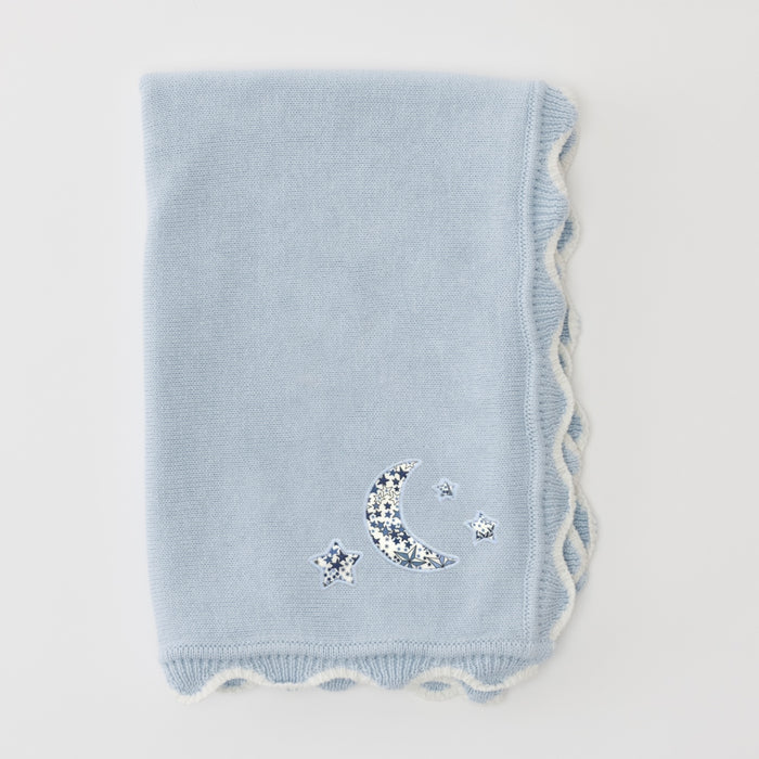 Liberty Moon and Stars on Light Blue / No Embroidery