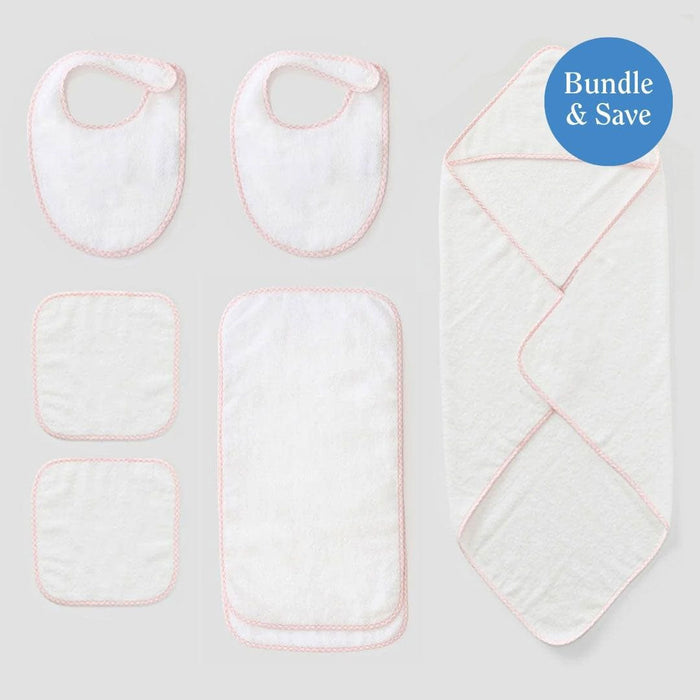 Light Pink Gingham on White / No Embroidery