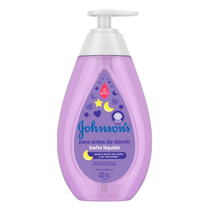 Botella de baño líquido Johnson's Antes de Dormir, 400ml.