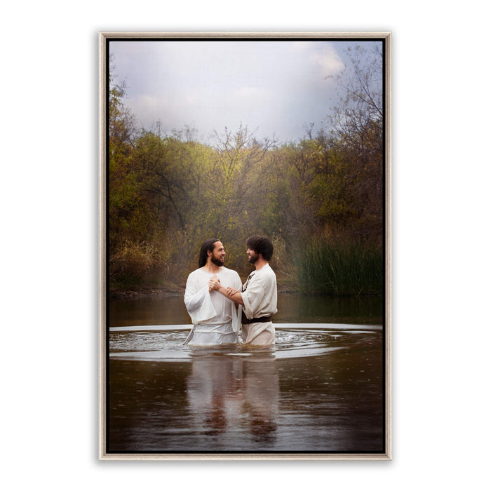 Framed Canvas / 8X10 / Thin Silver