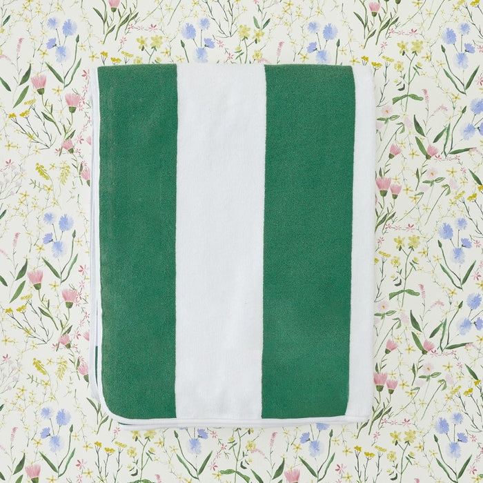 Green Cabana Stripe / No Embroidery