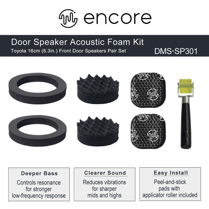 Beat-Sonic DMS-SP301 Door Speaker Acoustic Foam Kit - Universal 6.3 in.