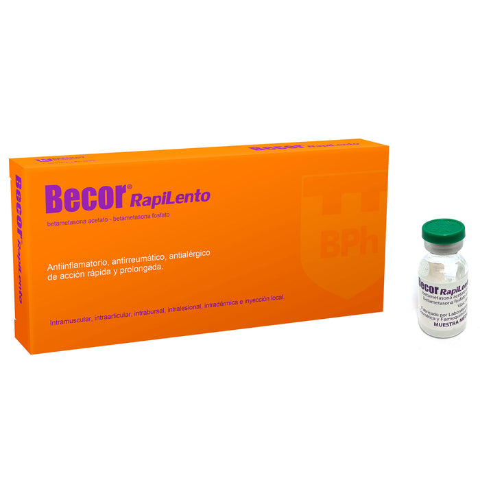 Becor Rapilento Betametasona Fosfato 6Mg Y Betametasona Acetato 6Mg Y 2Ml X Ampolla+Jeringa