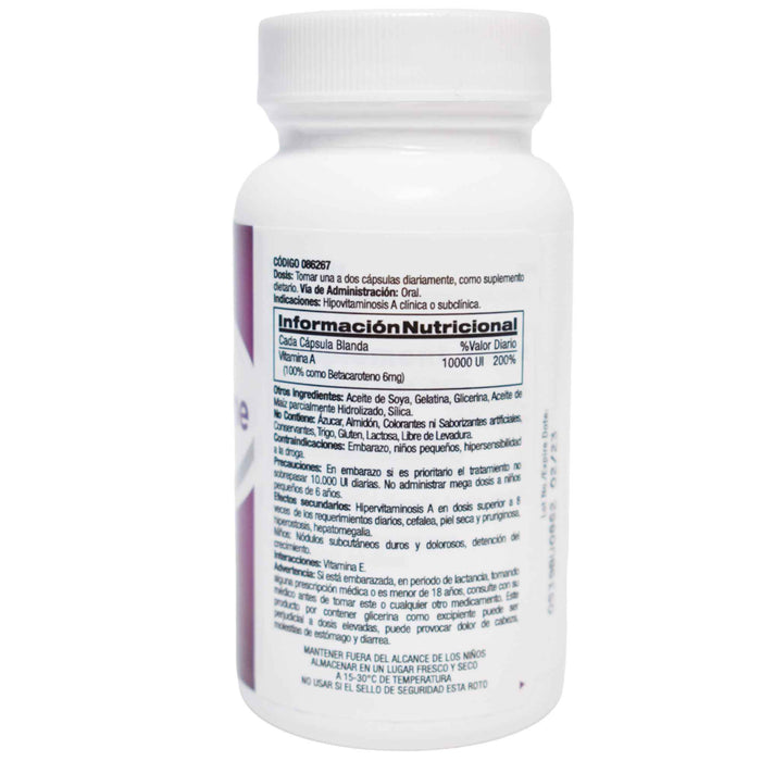 Betacaroteno 6 -10000Ui X100 Capsulas Blandas