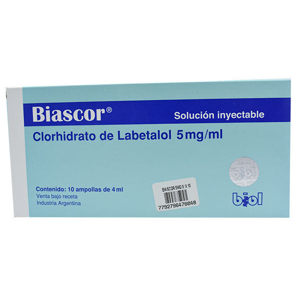 Biascor Labetalol 5Mg Y 4Ml X Ampolla