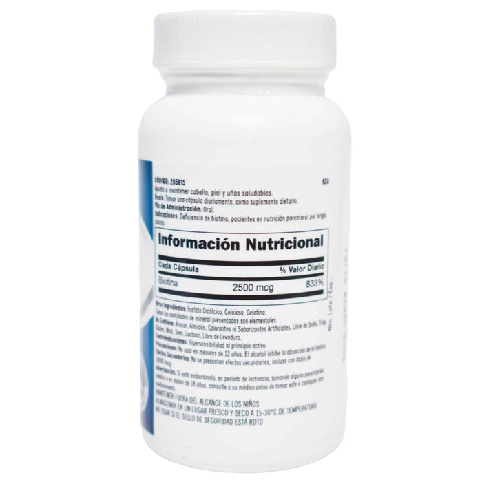 Biotin 2500 Biotina X 60 Capsulas