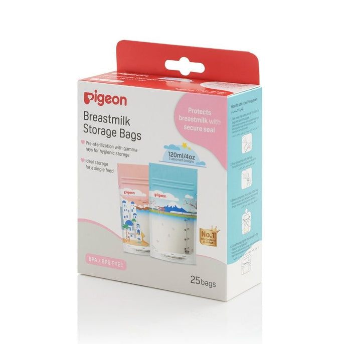 Bolsas Para Almacenamiento De Leche Pigeon 120Ml X 25 Unidades