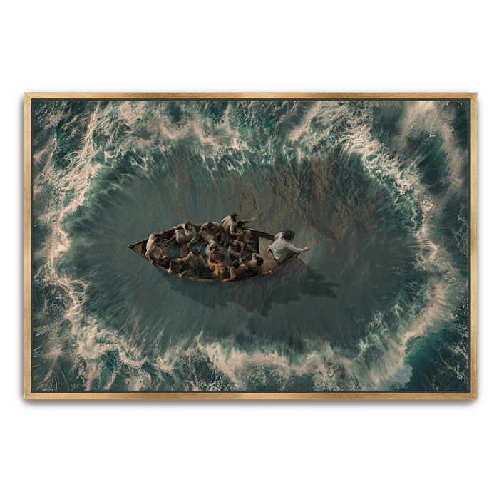 Framed Canvas / 12X8 / Thin Gold