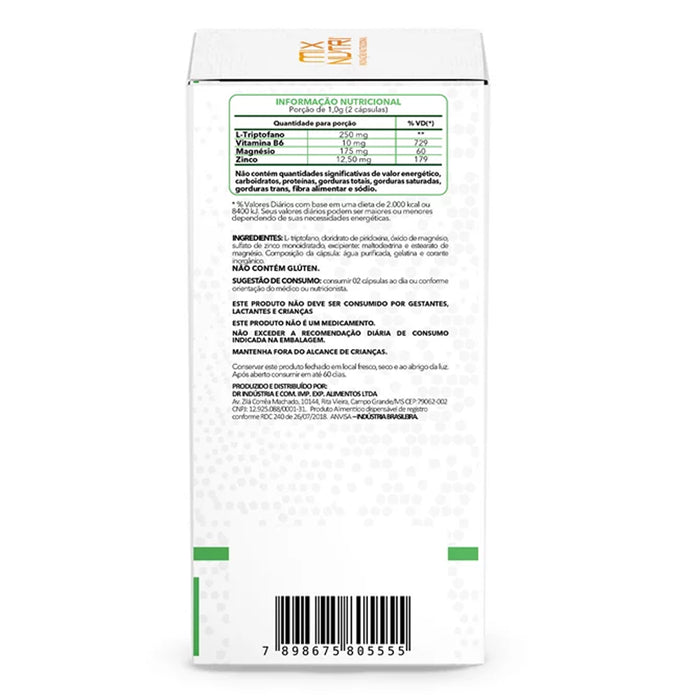 Calmness L-Triptofano 250Mg+Zma X 60Cap Mix Nutri