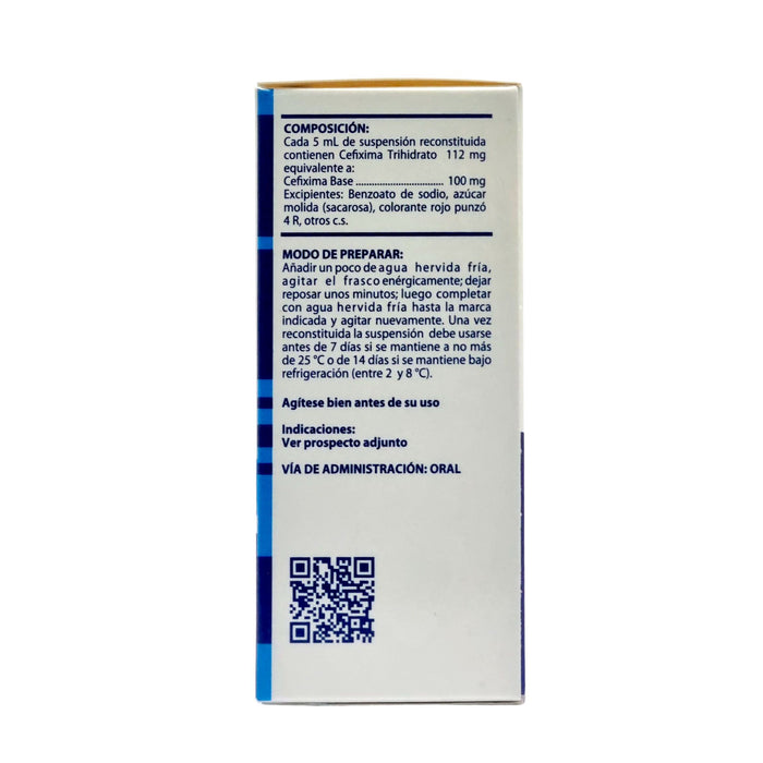 Cefixcris 100Mg/5Ml Cefixima Suspensión X 50Ml