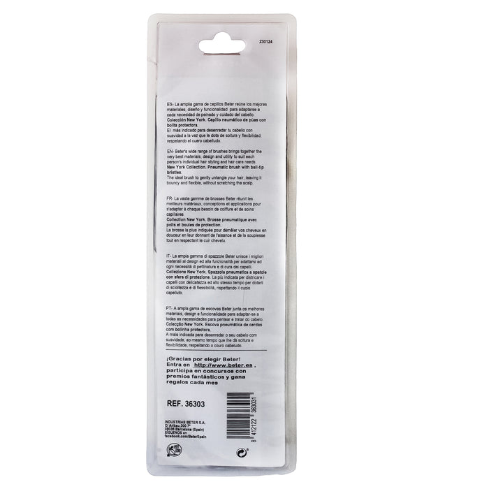 Cepillo Raqueta Beter Puas Nylon Con Bolitas Protectoras