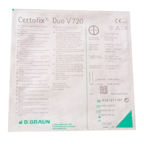 Certofix Duo V 720 Lumen Cateter Doble