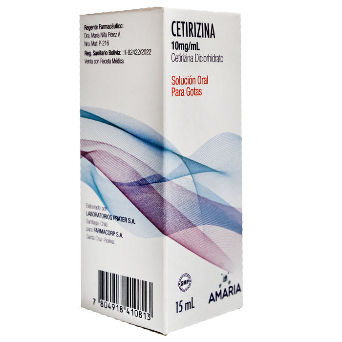 Cetirizina 10Mg/Ml Gotas Amaria X 15Ml