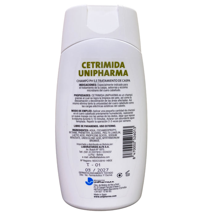 Cetrimida Ph5.5 Unipharma Shampoo X 200Ml