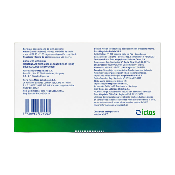 Cheltin 100Mg Iv Hierro X Ampolla