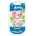 Chupete Fluorescente Dr Browns 0-6M Rosa X 2 Piezas