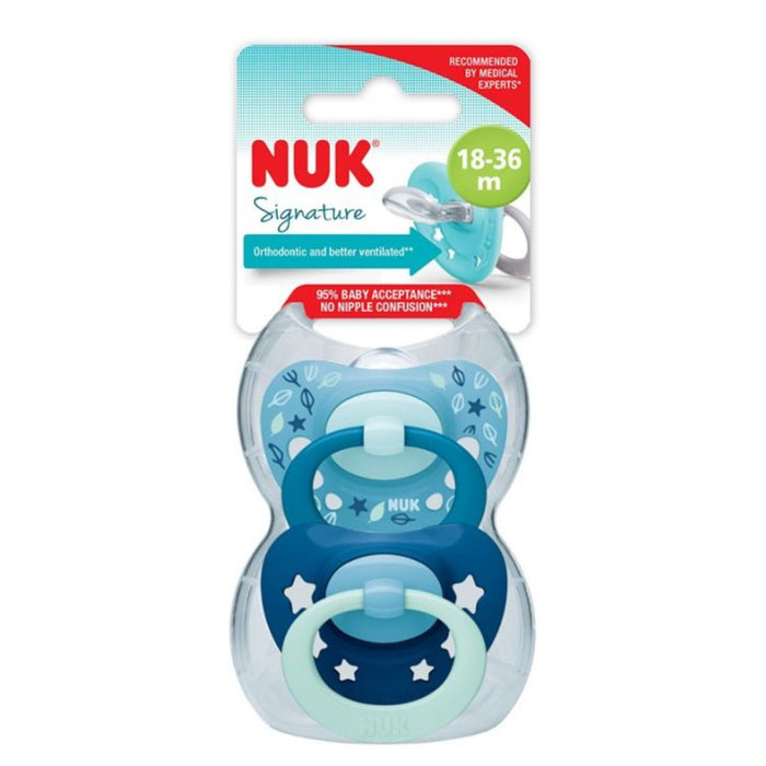 Chupete Signature Nuk Celeste 18-36M X 2 Unidades