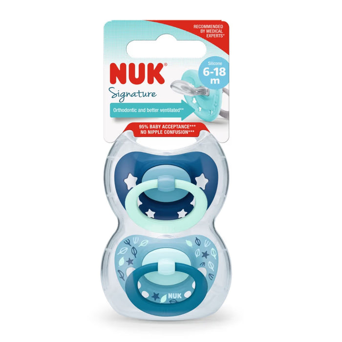 Chupete Signature Nuk Celeste 6-18M X 2 Unidades