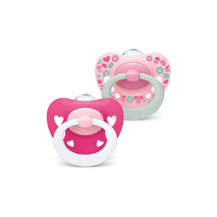 Chupete Signature Nuk Rosado 6-18M X 2 Unidades