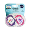Chupete Ultra Air Avent 6-18M Niña X 2 Unidades