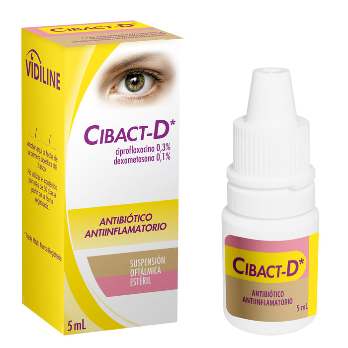Cibact D Colirio Ciprofloxacina Dexametasona X 5Ml