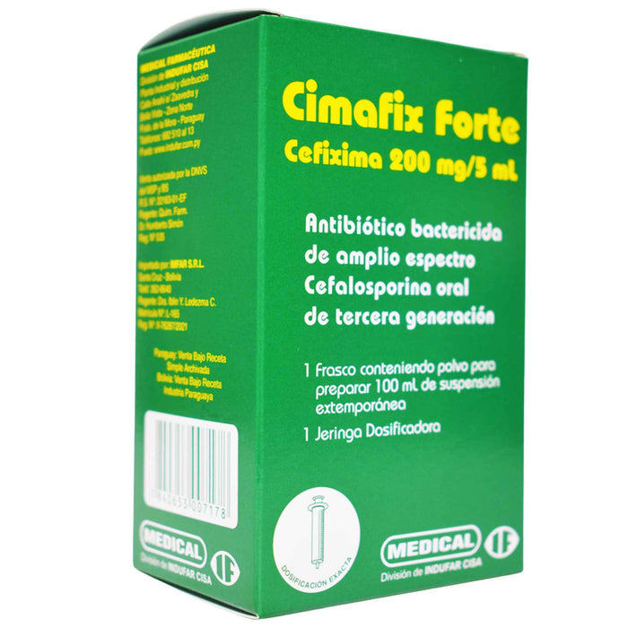 Cimafix Forte 200Mg/5Ml Cefixima Suspensión X 100Ml