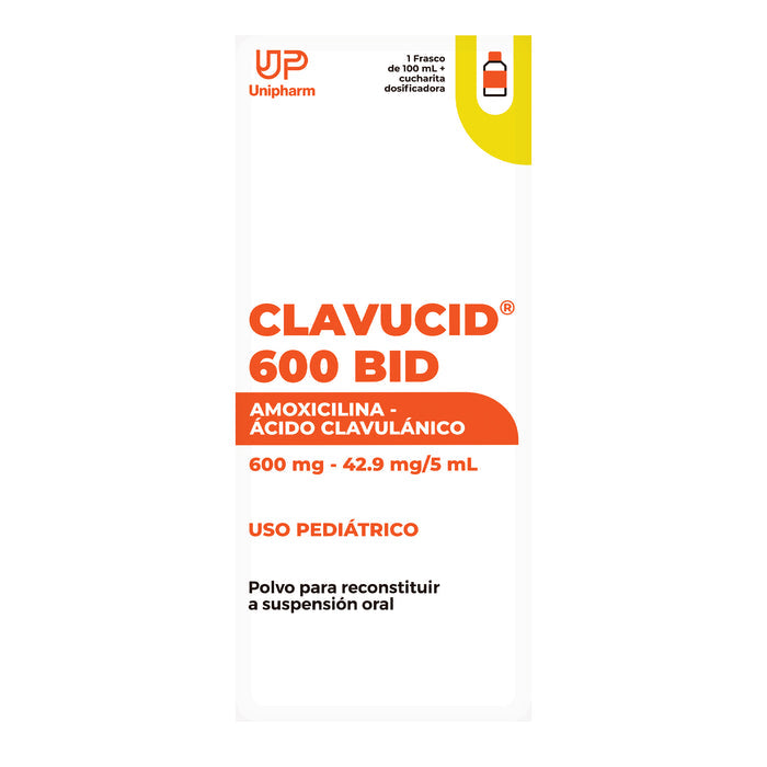 Clavucid 600 Bid Amoxicilina Acido Clavulanico Suspensión X 100Ml